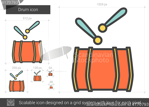 Image of Drum line icon.