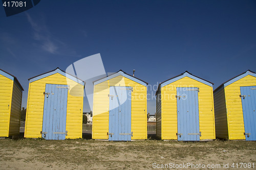 Image of Bright beach huts