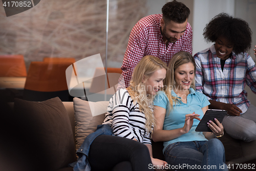 Image of Multiethnic startup business team on meeting