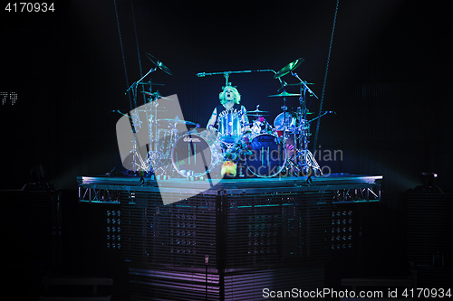 Image of Dnipropetrovsk, Ukraine - October 31, 2012: Scorpions rock band