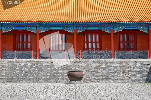 Image of Chinese building as background texture