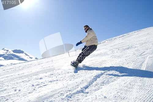 Image of Snowboarding stock photo