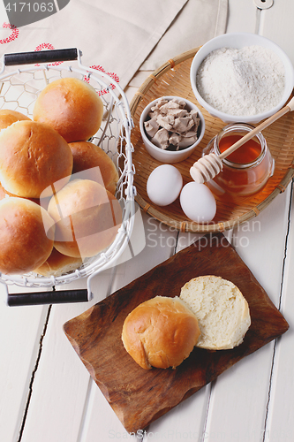 Image of homemade hamburger buns