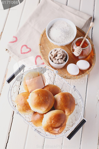 Image of homemade hamburger buns