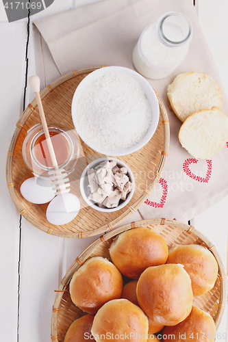 Image of homemade hamburger buns