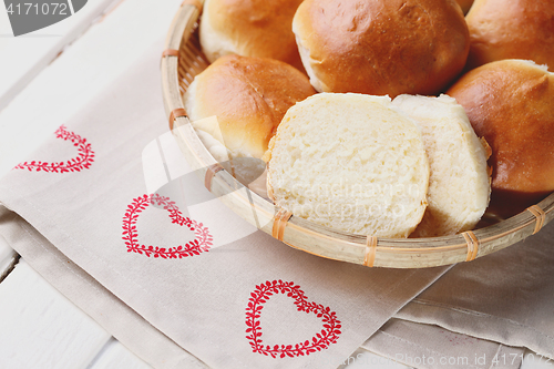 Image of homemade hamburger buns