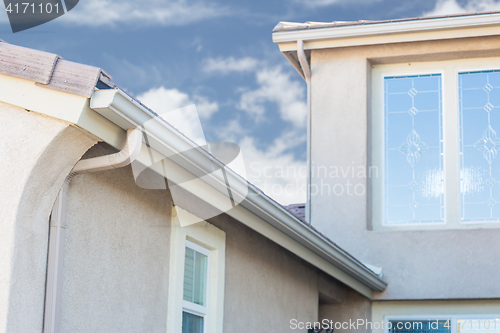 Image of House with New Seamless Aluminum Rain Gutters.