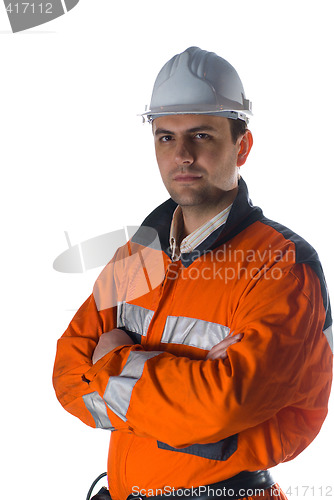 Image of Confindent engineer isolated on white background