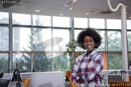 Image of Portrait of a young black  casual business woman