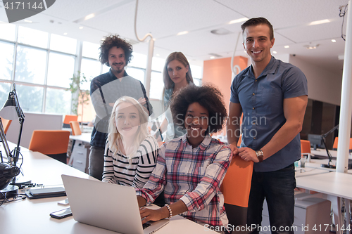 Image of Multiethnic startup business team