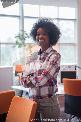 Image of Portrait of a young black  casual business woman