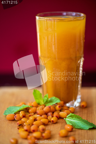 Image of fruit drink with sea buckthorn