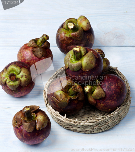 Image of Arrangement of Fresh Mangosteen