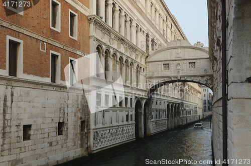 Image of Bridge of Sighs in Venice, Veneto, Italy, Europe