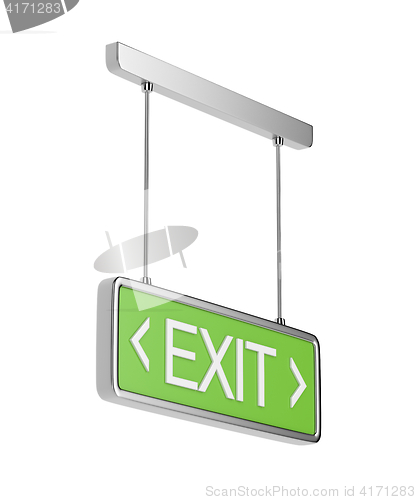 Image of Exit sign on white background 