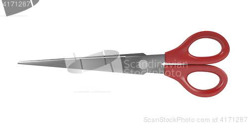 Image of Red plastic scissors