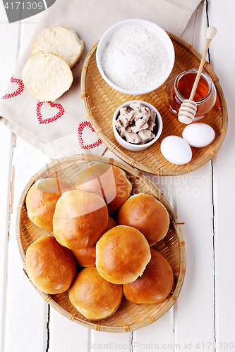 Image of homemade hamburger buns