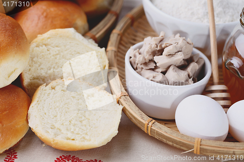 Image of homemade hamburger buns