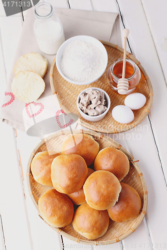 Image of homemade hamburger buns