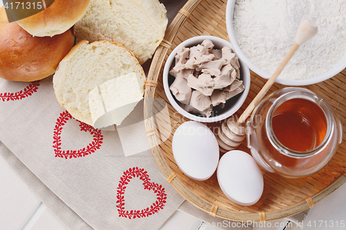 Image of homemade hamburger buns