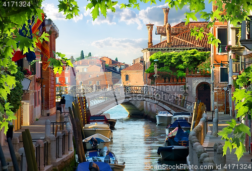 Image of Motorboats in Venice