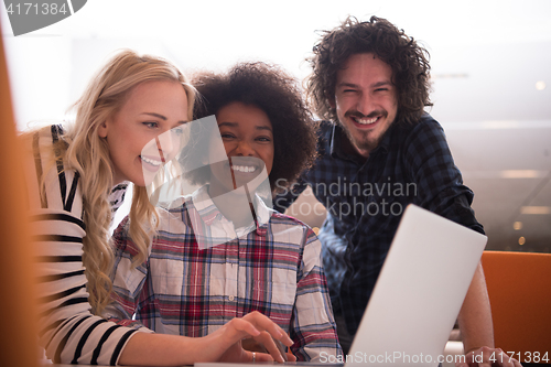 Image of Multiethnic startup business team on meeting