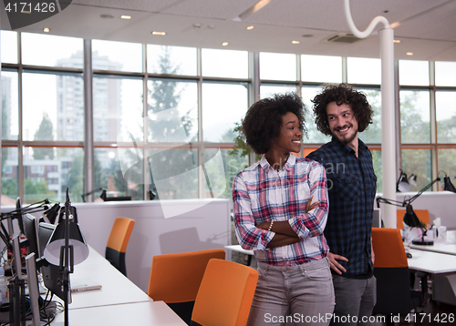 Image of Multiethnic startup business team on meeting