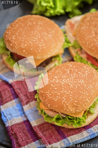 Image of home made burgers