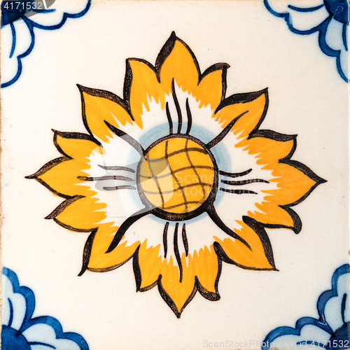 Image of Traditional Portuguese glazed tiles