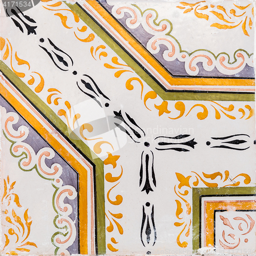 Image of Traditional Portuguese glazed tiles