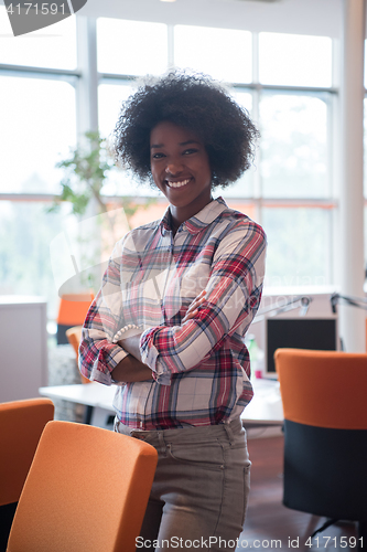 Image of Portrait of a young black  casual business woman