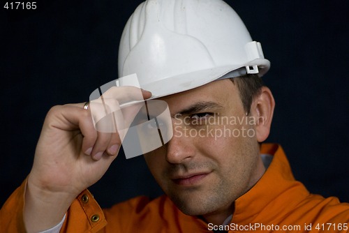 Image of Miner saluting