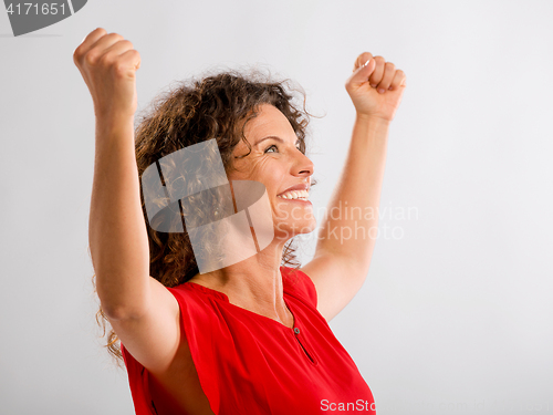 Image of Portrait of a happy mature woman