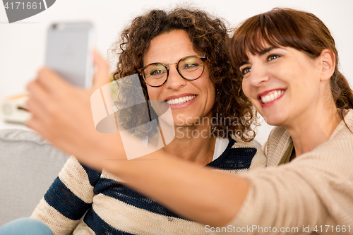 Image of Best friends making a selfie