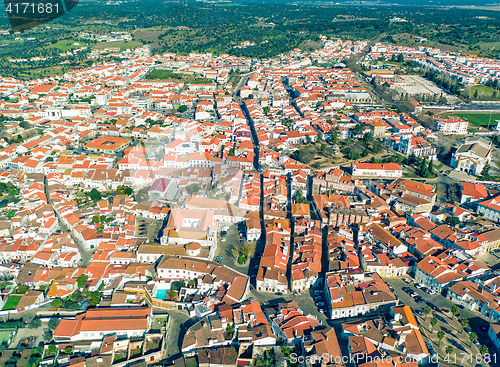 Image of Aerial View Red Tiles Roofs