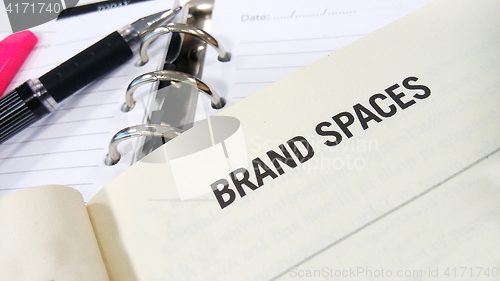 Image of Brand spaces words 