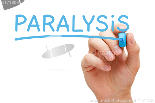 Image of Paralysis Handwritten With Blue Marker