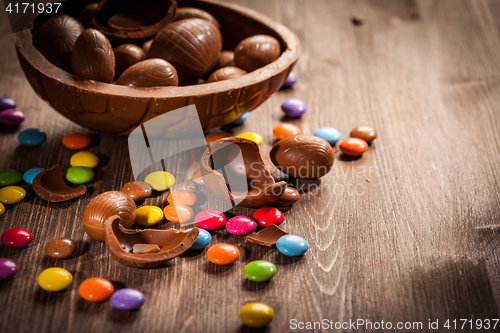 Image of Assorted chocolate eggs for Easter