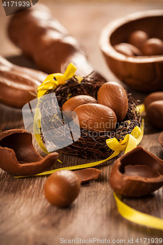 Image of Assorted chocolate eggs for Easter