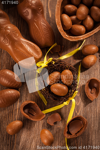 Image of Assorted chocolate eggs for Easter