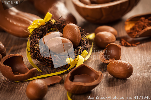 Image of Assorted chocolate eggs for Easter