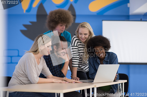 Image of Multiethnic startup business team on meeting