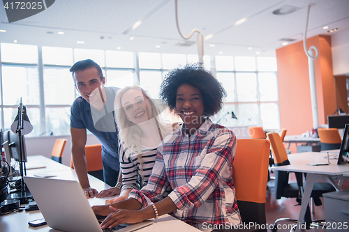 Image of Multiethnic startup business team