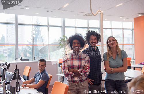 Image of Multiethnic startup business team on meeting