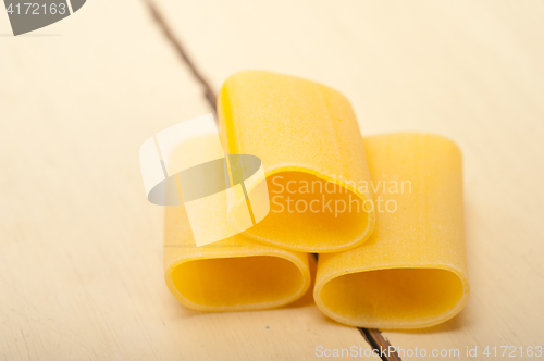 Image of Italian pasta paccheri or schiaffoni