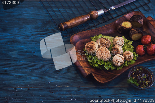 Image of Grilled mushrooms champignons