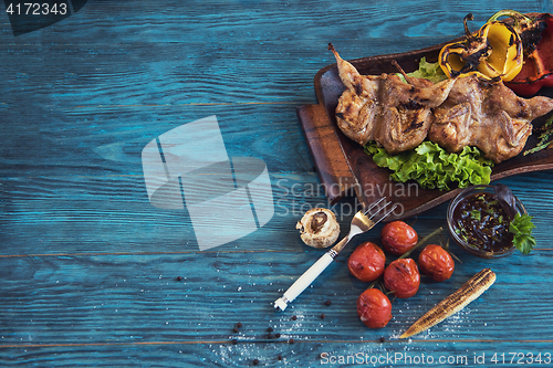 Image of Grilled quail meat
