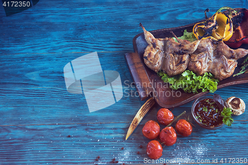 Image of Grilled quail meat