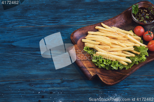 Image of Fried potato at plate