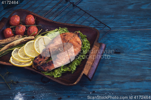 Image of Grilled salmon steak